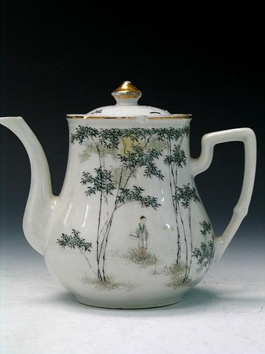 Chinese antique porcelain teapot.