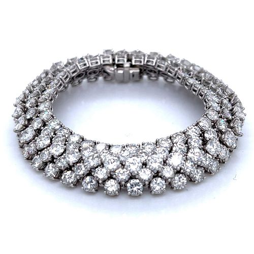 Platinum 51.50 Ct. Diamond Bracelet