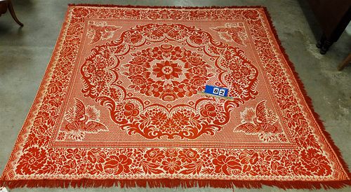 RED COVERLET 7' X 7'4 1/2"