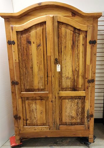 MEXICAN WARMWOOD 2 DOOR ARMOIRE 77-1/2"H X 50"W X 25"D