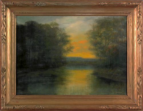 Ben Austrian (American 1870-1921), oil on canvas l