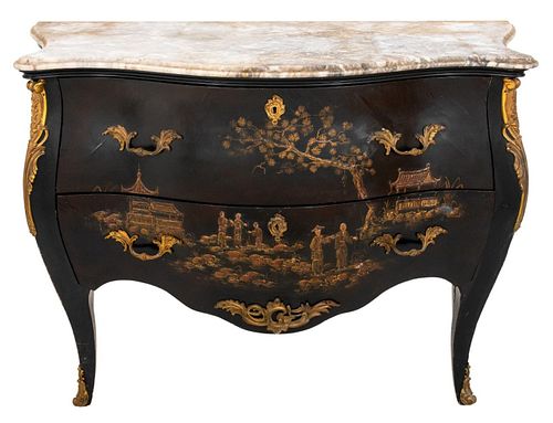Louis XV Style Chinoiserie Lacquer Commode