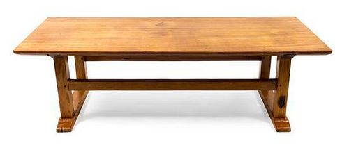 A Pine Bench Height 14 1/2 x width 50 x depth 20 inches.