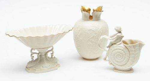 Lenox Porcelain Kate Sears & Walter Scott Vases, Compote H 9" 3 pcs