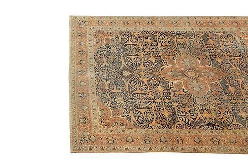 A Tabriz Carpet 13 feet 8 inches x 9 feet and 1 inch.