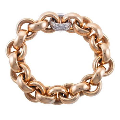 18k Gold Diamond Link Bracelet