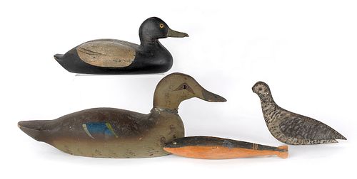 Two carved and painted duck decoys, early 20th c.,
