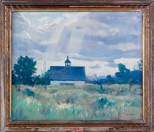 Gene Klebe (American, b. 1907), oil on canvas land