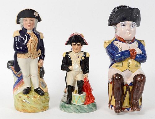 STAFFORDSHIRE ‘TOBY’ FIGURES OF NAPOLEAN & NELSON