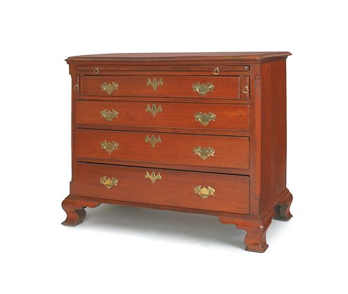 Pennsylvania Chippendale walnut bachelor's chest,a