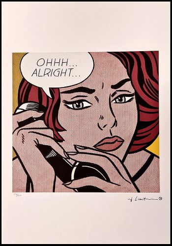 ROY LICHTENSTEIN's Ohhh...Alright..., A Limited Edition Lithography Print