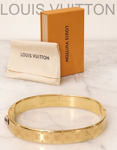 A Limited Edition LOUIS VUITTON Cuff Nanogram Bangle Bracelet, Boxed