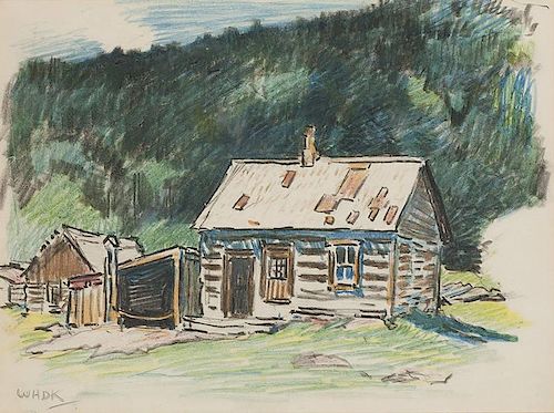 W. H. D. Koerner 1878 - 1938 | Gold Miner's Log Cabin
