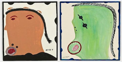 Mose Tolliver (1925-2006) Two Paintings