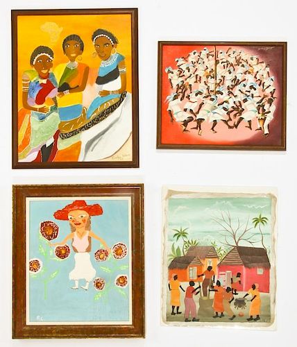 4 Paintings by Various Artists