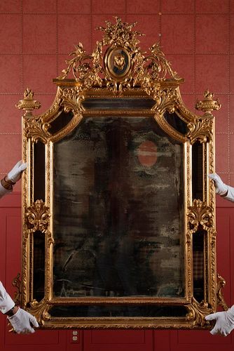Napoleon III Gilt Mirror with Original Glass