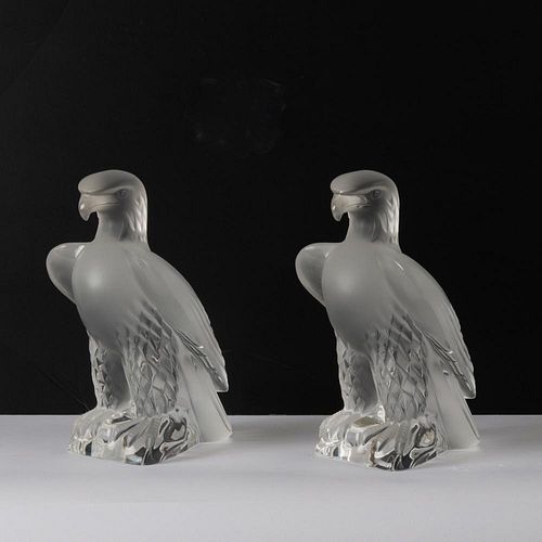 Lalique (France) Pair of 'Liberty' Eagles