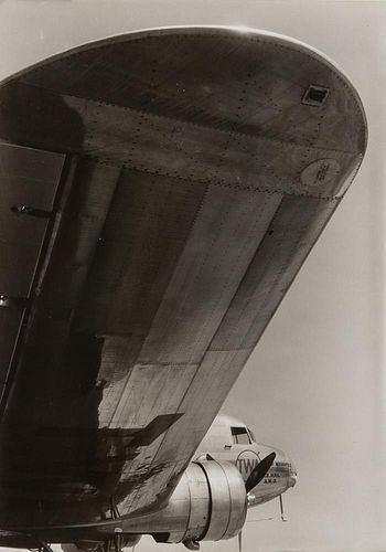 Margaret Bourke-White Silver Gelatin, TWA Plane Wing