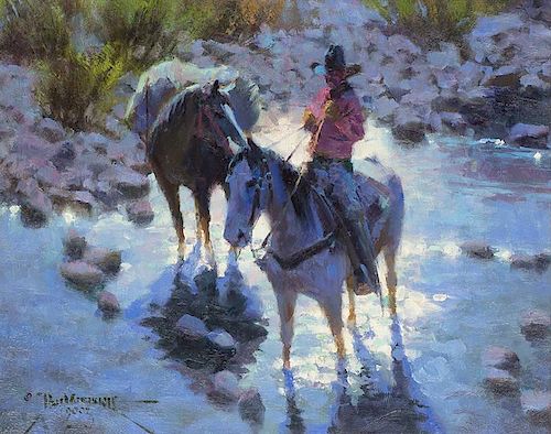 Dan Mieduch b. 1947 | Cowboy on Horseback