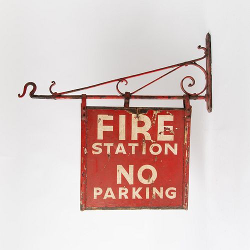 Hand Painted Fire Station Sign