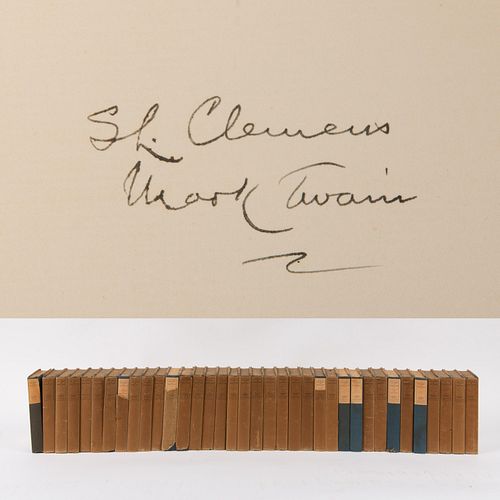 The Works of Mark Twain, 36 Volumes, with Autograph