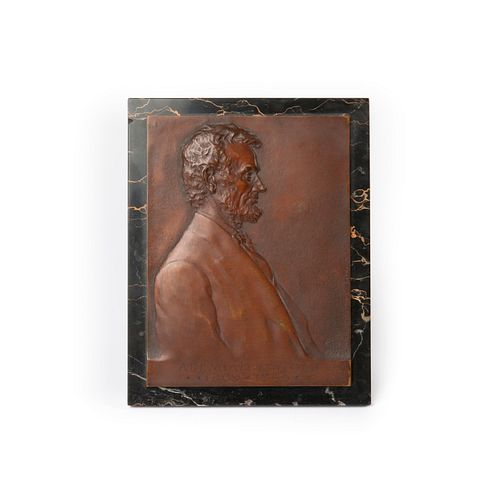 1907 Lincoln Bronze Plaque by Victor D. Brenner