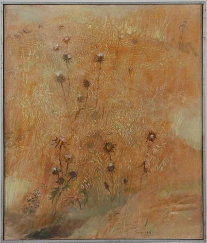 Robert Sudlow 'Golden Thistle Field' Oil