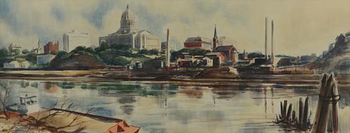 Frederic James 'Jefferson City' Watercolor