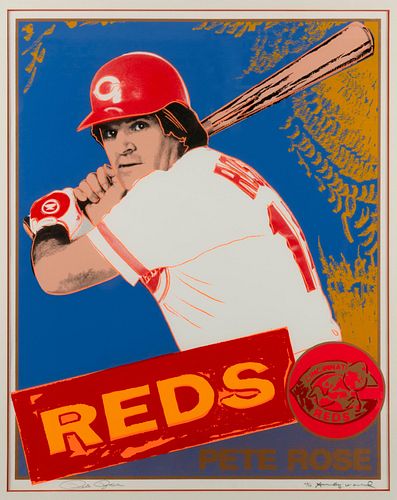 ANDY WARHOL / Pete Rose (1985), Signed by Both