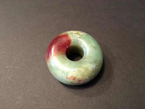 A Fine Large Chinese Hardstone or Jade Loo Ring, 2" dia, 1/2" inner diameter, 1" thick
