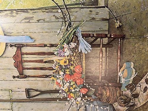 Norman Rockwell "Spring Flowers" Print.