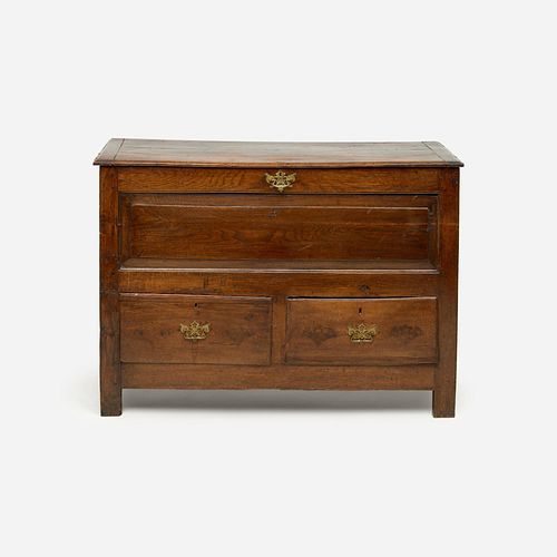 English Oak Coffer with Two Drawers, ca. Early 18th c.