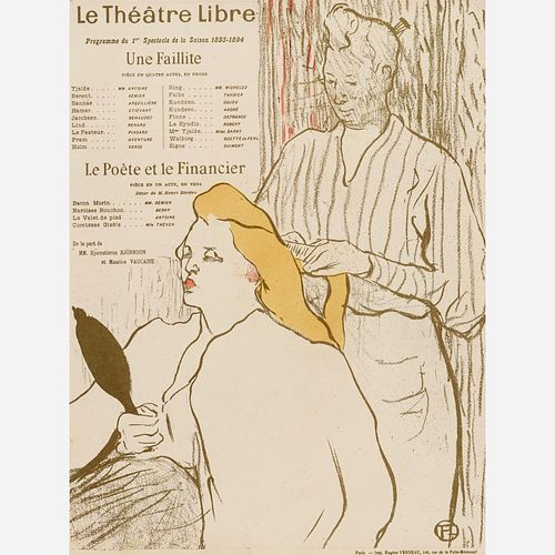 Toulouse-Lautrec "Le Coiffeur" Original Litho Playbill