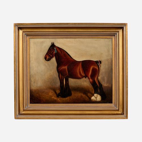 Herbert St. John Jones "Inca Maxim" Equestrian Oil