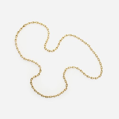 Italian Stirrup Link Necklace in 18k by MODUS, 32" long