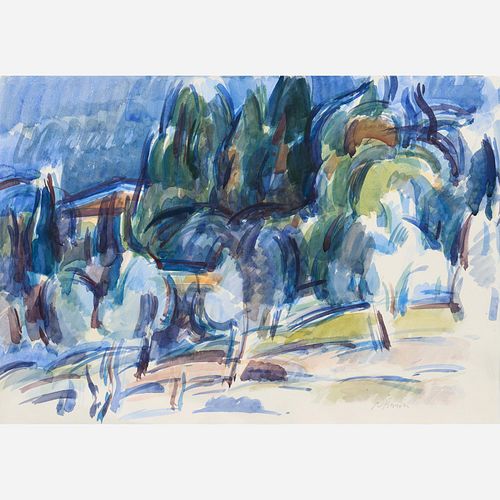WILBUR NIEWALD "Florence" (Watercolor ca. Late 1960s)