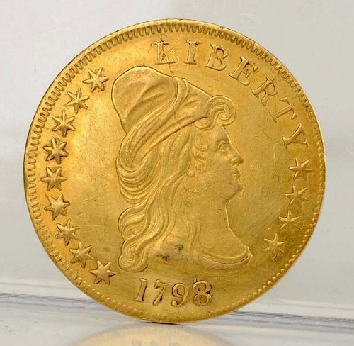 1798 8 Over 7 $10 Capped Bust Gold Coin.