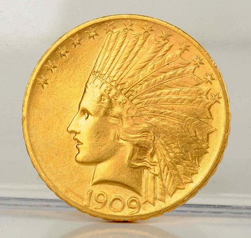1909 $10 Gold Indian Coin.