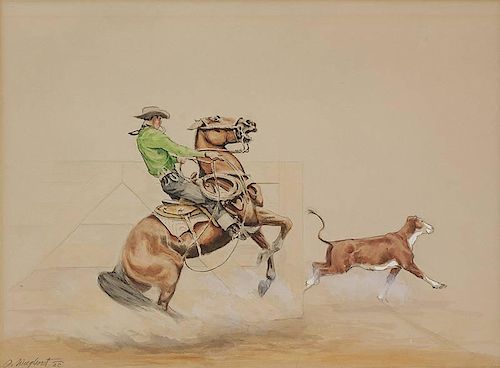 Olaf Wieghorst 1899 - 1988 | Cowboy Roping Calf