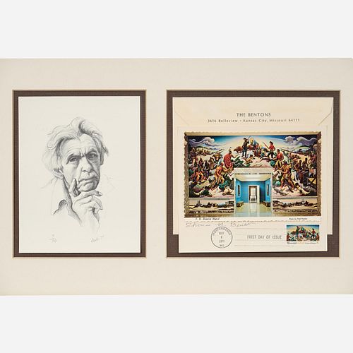 THOMAS HART BENTON Signed First Day of Issue Stamp