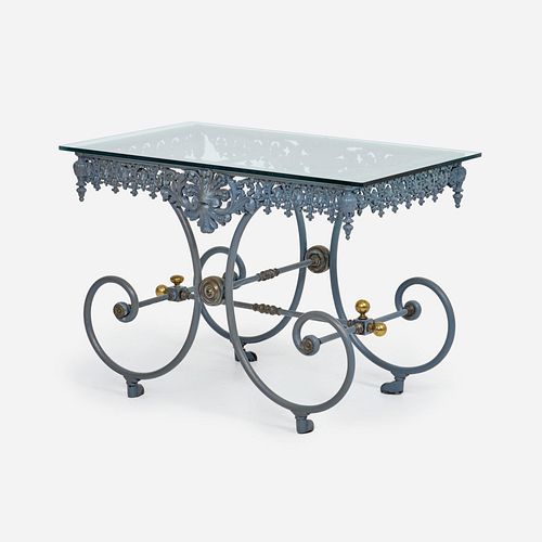 French Cast Iron Pastry Table, 19th c.