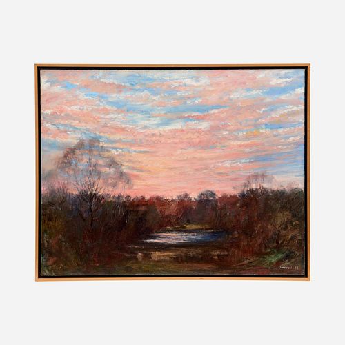 JOHN CARROLL "Sunset #176" (1988 Oil)