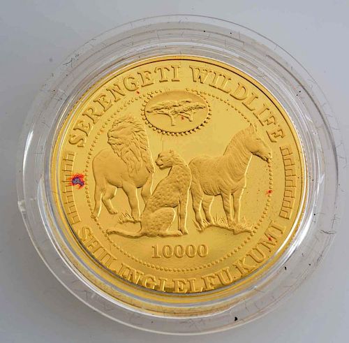 1998 African Tanzania Gold Coin.