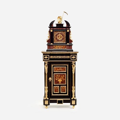 Le Ore (Italy) Art Inlay Clock, after 17th c. Design