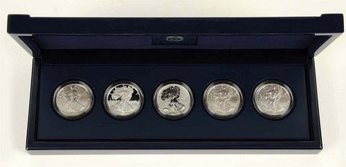 2011 25th Anniversary Silver Dollar American Eagle Set.