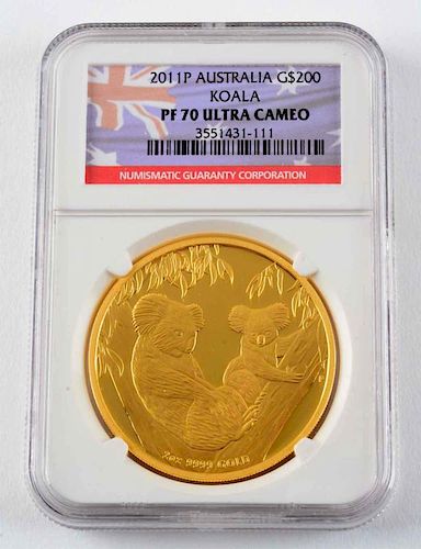 2011 P Australia Gold 2 Oz Koala Bear Coin.