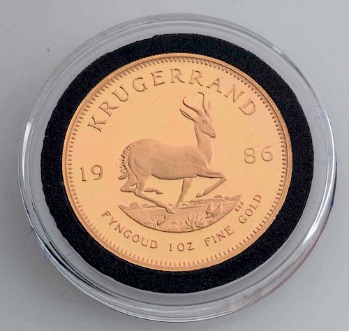 1986 South African Krugerrand Gold Proof.