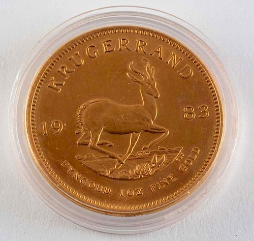 1983 Krugerrand 1 Oz Gold Coin.