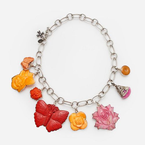 COREEN CORDOVA Charm Necklace: Flowers, Butterflies