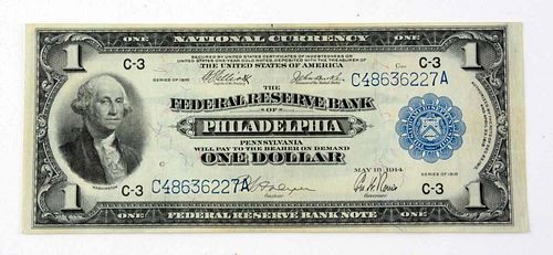 1914 National Currency Federal Reserve Bank Note.